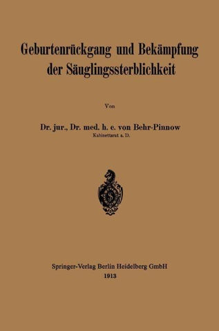 Geburtenrückgang und Bekämpfung der Säuglingssterblichkeit