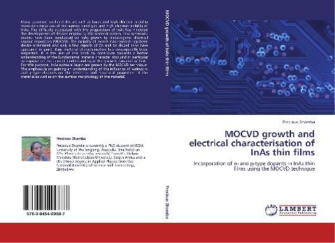 MOCVD growth and electrical characterisation of InAs thin films