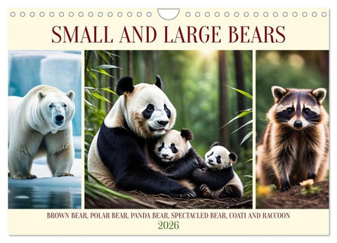 Small and large bears (Wall Calendar 2026 DIN A4 landscape), CALVENDO 12 Month Wall Calendar