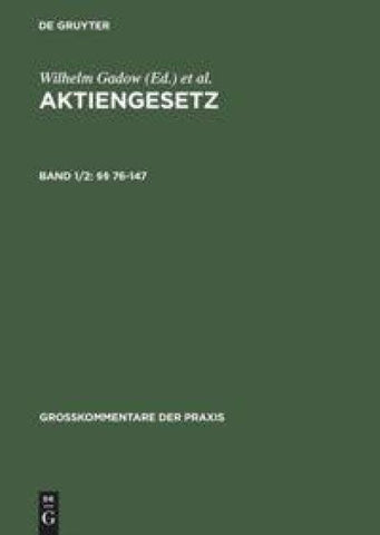 Aktiengesetz / §§ 76–147