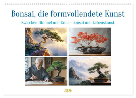 Bonsai, die formvollendete Kunst (Wandkalender 2026 DIN A2 quer), CALVENDO Monatskalender