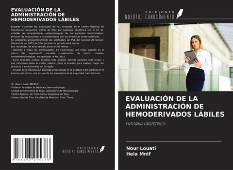 EVALUACIÓN DE LA ADMINISTRACIÓN DE HEMODERIVADOS LÁBILES