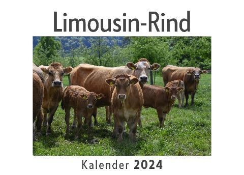 Limousin-Rind (Wandkalender 2024, Kalender DIN A4 quer, Monatskalender im Querformat mit Kalendarium, Das perfekte Geschenk)