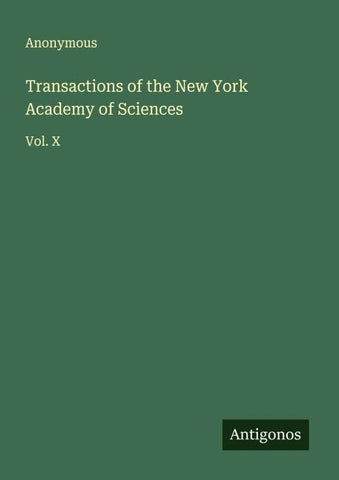 Transactions of the New York Academy of Sciences