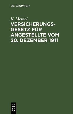 Versicherungsgesetz für Angestellte vom 20. Dezember 1911