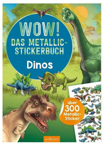 Das Metallic-Stickerbuch – Dinos