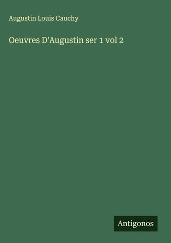 Oeuvres D'Augustin ser 1 vol 2