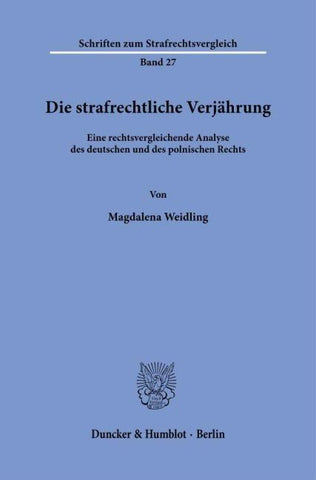 Die strafrechtliche Verjährung