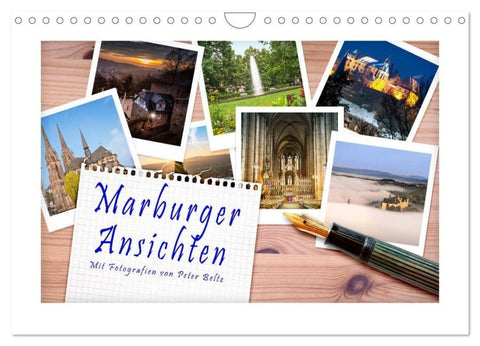 Marburger Ansichten (Wandkalender 2026 DIN A4 quer), CALVENDO Monatskalender