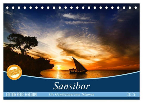 Sansibar (Tischkalender 2026 DIN A5 quer), CALVENDO Monatskalender