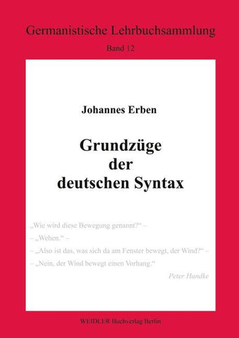 Grundzüge der deutschen Syntax