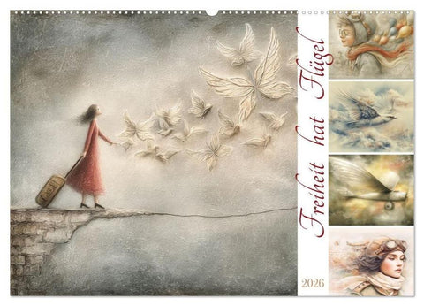 Freiheit hat Flügel (Wandkalender 2026 DIN A2 quer), CALVENDO Monatskalender