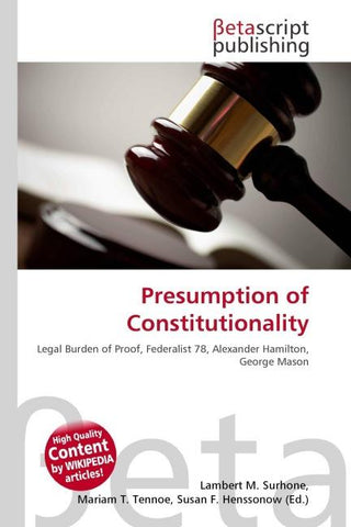 Presumption of Constitutionality