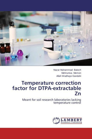 Temperature correction factor for DTPA-extractable Zn