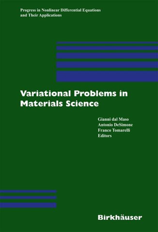 Variational Problems in Materials Science