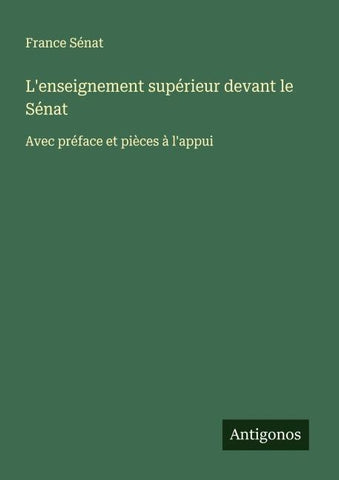 L'enseignement supérieur devant le Sénat