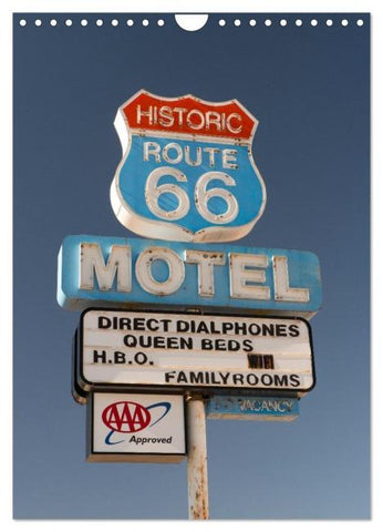 Historic Route 66 Motel (Wall Calendar 2026 DIN A4 portrait), CALVENDO 12 Month Wall Calendar