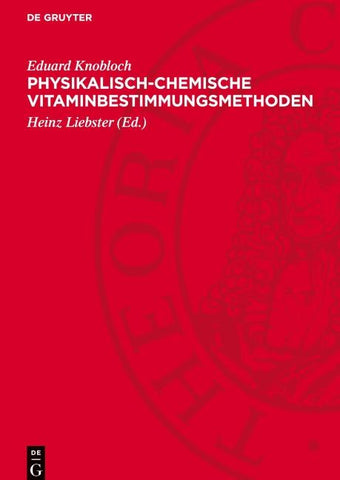 Physikalisch-chemische Vitaminbestimmungsmethoden
