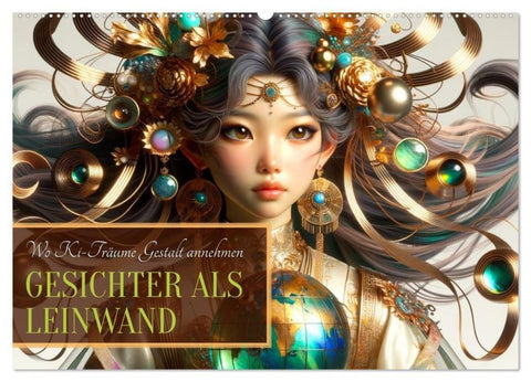 Gesichter als Leinwand (Wandkalender 2026 DIN A2 quer), CALVENDO Monatskalender