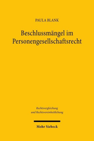 Beschlussmängel im Personengesellschaftsrecht