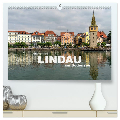 Lindau am Bodensee (hochwertiger Premium Wandkalender 2026 DIN A2 quer), Kunstdruck in Hochglanz