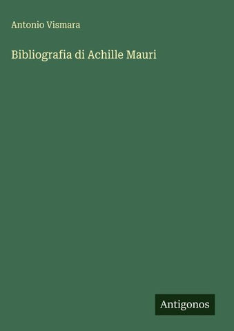 Bibliografia di Achille Mauri