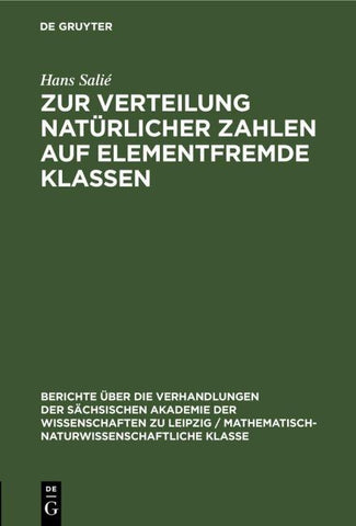 Zur Verteilung natürlicher Zahlen auf elementfremde Klassen