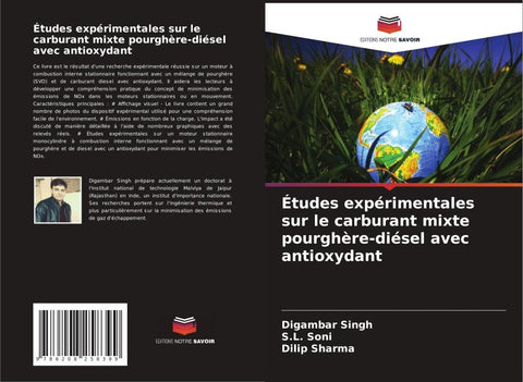 Études expérimentales sur le carburant mixte pourghère-diésel avec antioxydant