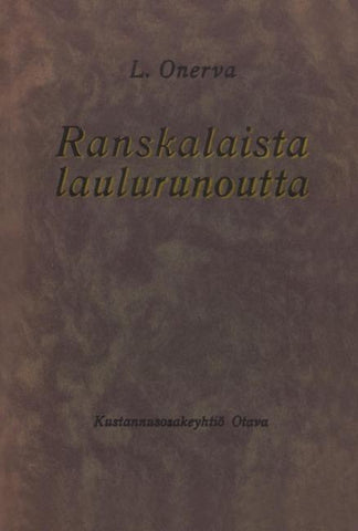 Ranskalaista laulurunoutta