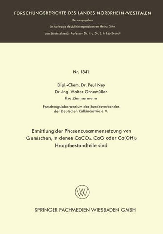 Ermittlung der Phasenzusammensetzung von Gemischen, in denen CaCO3, CaO oder Ca(OH)2 Hauptbestandteile sind