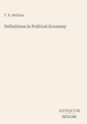 Definitions in Political Economy