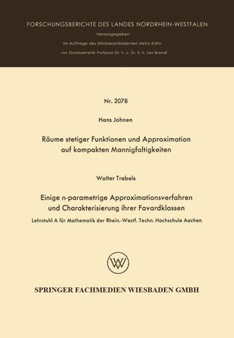 Räume stetiger Funktionen und Approximation auf kompakten Mannigfaltigkeiten