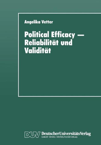 Political Efficacy — Reliabilität und Validität
