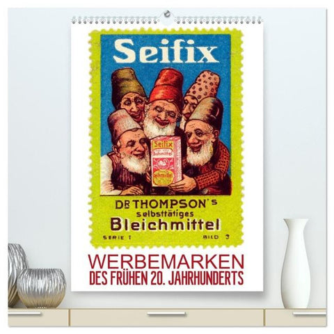 Werbemarken des frühen 20. Jahrhunderts (hochwertiger Premium Wandkalender 2026 DIN A2 hoch), Kunstdruck in Hochglanz