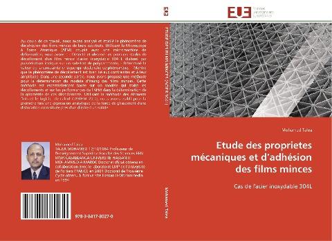 Etude des proprietes mécaniques et d'adhésion des films minces