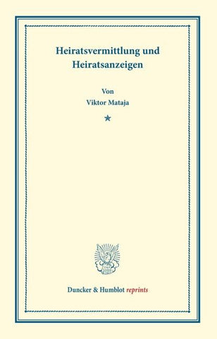Heiratsvermittlung und Heiratsanzeigen