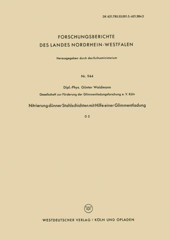 Nitrierung dünner Stahlschichten mit Hilfe einer Glimmentladung
