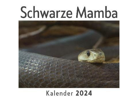 Schwarze Mamba (Wandkalender 2024, Kalender DIN A4 quer, Monatskalender im Querformat mit Kalendarium, Das perfekte Geschenk)
