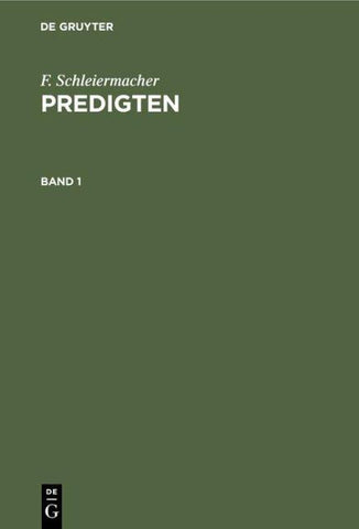 Predigten. Band 1