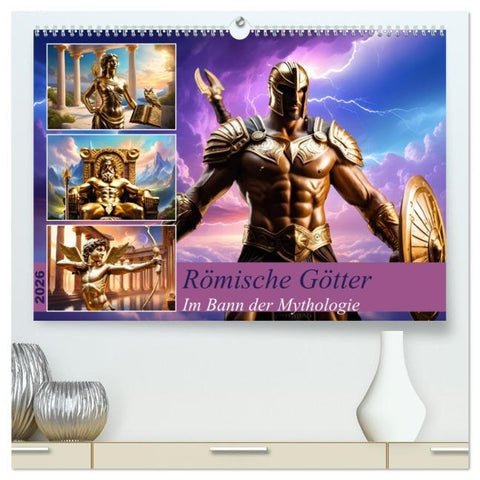 Römische Götter (hochwertiger Premium Wandkalender 2026 DIN A2 quer), Kunstdruck in Hochglanz