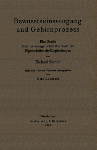 Bewusstseinsvorgang und Gehirnprozess