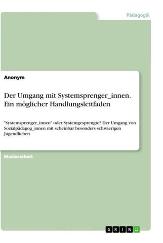 Der Umgang mit Systemsprenger_innen. Ein möglicher Handlungsleitfaden