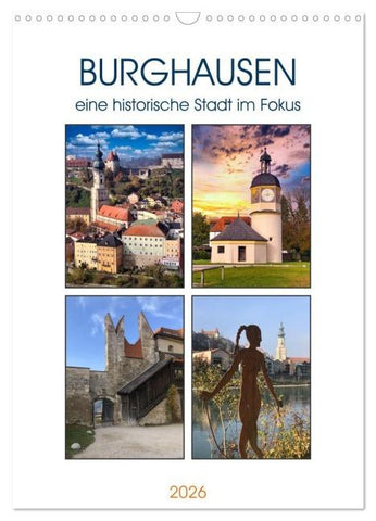 Burghausen, eine historische Stadt im Fokus (Wandkalender 2026 DIN A3 hoch), CALVENDO Monatskalender