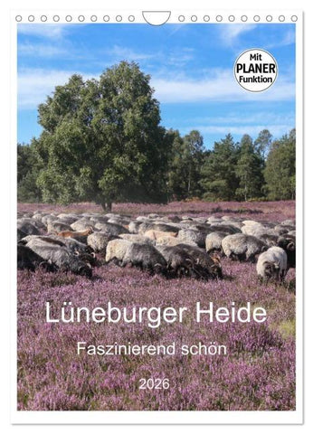 Lüneburger Heide - Faszinierend schön (Wandkalender 2026 DIN A4 hoch), CALVENDO Monatskalender