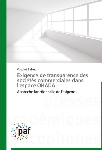 Exigence de transparence des sociétés commerciales dans l'espace OHADA