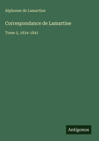 Correspondance de Lamartine
