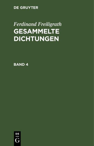 Gesammelte Dichtungen. Band 4
