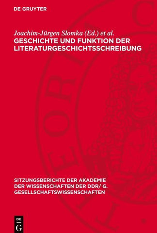 Geschichte und Funktion der Literaturgeschichtsschreibung