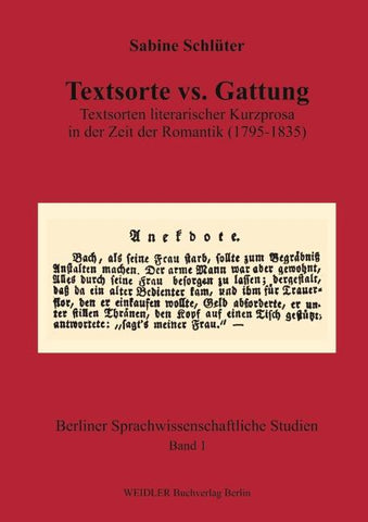 Textsorte vs. Gattung