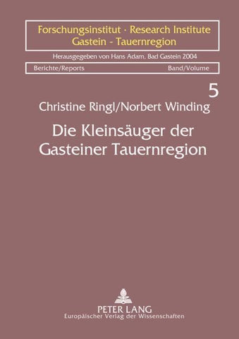 Die Kleinsäuger der Gasteiner Tauernregion